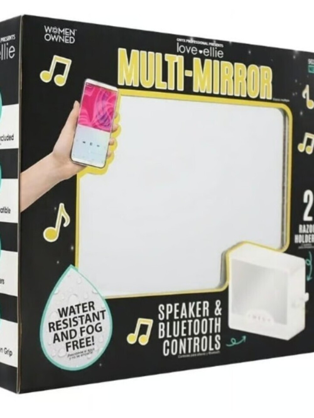 BRAND NEW: Fogless Shower Mirror with Lights & Bluetooth Speaker